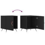 vidaXL Nočné stolíky 2 ks čierne 40x40x50 cm kompozitné drevo – Obrázok 9