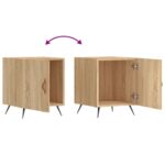 vidaXL Nočné stolíky 2 ks dub sonoma 40x40x50 cm kompozitné drevo – Obrázok 9