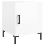 vidaXL Nočné stolíky 2 ks vysoký lesk biele 40x40x50 cm kompoz. drevo – Obrázok 3