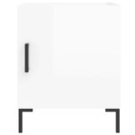 vidaXL Nočné stolíky 2 ks vysoký lesk biele 40x40x50 cm kompoz. drevo – Obrázok 4