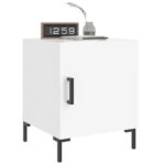 vidaXL Nočné stolíky 2 ks vysoký lesk biele 40x40x50 cm kompoz. drevo – Obrázok 10