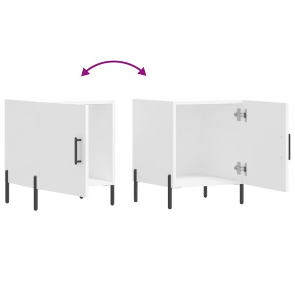 vidaXL Nočné stolíky 2 ks biele 40x40x50 cm kompozitné drevo – Obrázok 9