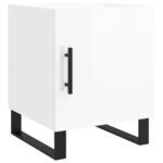 vidaXL Nočné stolíky 2 ks vysoký lesk biele 40x40x50 cm kompoz. drevo – Obrázok 6