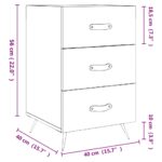 vidaXL Nočný stolík betónovo sivý 40x40x66 cm kompozitné drevo – Obrázok 12