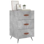 vidaXL Nočný stolík betónovo sivý 40x40x66 cm kompozitné drevo – Obrázok 4