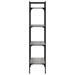 vidaXL Knižnica 4-poschodová sivá sonoma 56x31,5x138,5 cm komp. drevo – Obrázok 5