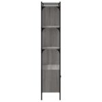 vidaXL Knižnica s dvierkami sivá sonoma 76,5x30x154,5 cm kompoz. drevo – Obrázok 6