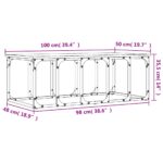 vidaXL Konferenčný stolík sivý sonoma 100x50x35,5 cm kompozitné drevo – Obrázok 9