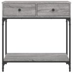 vidaXL Konzolový stolík sivý sonoma 75 x 34,5 x 75 cm kompozitné drevo – Obrázok 6