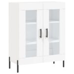 vidaXL Vysoká skrinka biela 69,5x34x180 cm spracované drevo – Obrázok 7