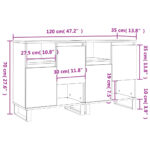 vidaXL Komody 2 ks vysoký lesk biele spracované drevo – Obrázok 11