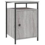 vidaXL Nočné stolíky 2 ks sivé sonoma 40x42x60 cm kompozitné drevo – Obrázok 3