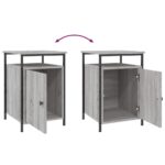 vidaXL Nočné stolíky 2 ks sivé sonoma 40x42x60 cm kompozitné drevo – Obrázok 10