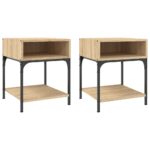 vidaXL Nočné stolíky 2 ks dub sonoma 40x41x50 kompozitné drevo – Obrázok 2
