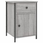 vidaXL Nočné stolíky 2 ks sivé sonoma 40x42x60 cm kompozitné drevo – Obrázok 5