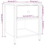 vidaXL Nočné stolíky 2 ks, tmavý dub 40x42x50 cm, kompozitné drevo – Obrázok 12