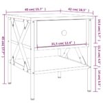 vidaXL Nočné stolíky 2 ks čierne 40x42x45 cm kompozitné drevo – Obrázok 12