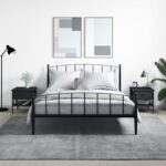 vidaXL Nočné stolíky 2 ks čierne 40x42x45 cm kompozitné drevo