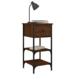 vidaXL Nočné stolíky 2 ks hnedý dub 34x36x70 cm kompozitné drevo – Obrázok 4