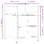 vidaXL Nočné stolíky 2 ks, sivá sonoma 44x45x60 cm, kompozitné drevo – Obrázok 12