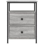 vidaXL Nočné stolíky 2 ks, sivá sonoma 44x45x60 cm, kompozitné drevo – Obrázok 6