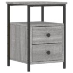 vidaXL Nočný stolík sivý sonoma 34x35,5x50 cm kompozitné drevo – Obrázok 2