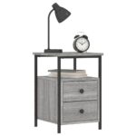 vidaXL Nočný stolík sivý sonoma 34x35,5x50 cm kompozitné drevo – Obrázok 3