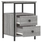 vidaXL Nočný stolík sivý sonoma 34x35,5x50 cm kompozitné drevo – Obrázok 6
