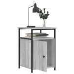 vidaXL Nočné stolíky 2 ks sivé sonoma 40x42x60 cm kompozitné drevo – Obrázok 5