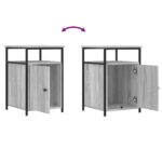 vidaXL Nočné stolíky 2 ks sivé sonoma 40x42x60 cm kompozitné drevo – Obrázok 10