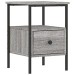 vidaXL Nočné stolíky 2 ks sivý dub sonoma 34x36x50 cm kompozitné drevo – Obrázok 3