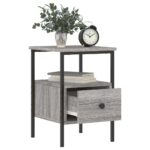 vidaXL Nočné stolíky 2 ks sivý dub sonoma 34x36x50 cm kompozitné drevo – Obrázok 5