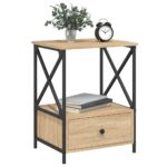 vidaXL Nočné stolíky 2 ks, dub sonoma 50x41x65 cm, kompozitné drevo – Obrázok 3