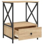 vidaXL Nočné stolíky 2 ks, dub sonoma 50x41x65 cm, kompozitné drevo – Obrázok 7