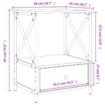 vidaXL Nočné stolíky 2 ks, dub sonoma 50x41x65 cm, kompozitné drevo – Obrázok 11