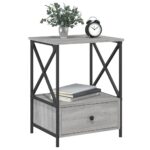 vidaXL Nočné stolíky 2 ks, sivá sonoma 50x41x65 cm, kompozitné drevo – Obrázok 3