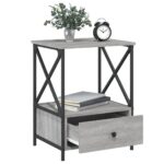 vidaXL Nočné stolíky 2 ks, sivá sonoma 50x41x65 cm, kompozitné drevo – Obrázok 4