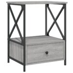 vidaXL Nočné stolíky 2 ks, sivá sonoma 50x41x65 cm, kompozitné drevo – Obrázok 5