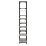 vidaXL Knižnica sivá sonoma 100x32x170 cm kompozitné drevo a železo – Obrázok 5