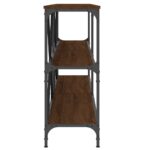 vidaXL Konzolový stolík hnedý dub 180x30x75 cm kompozitné drevo železo – Obrázok 5