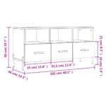 vidaXL TV skrinka dub sonoma 102x36x50 cm kompozitné drevo – Obrázok 12