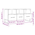 vidaXL TV skrinka betónovosivá 102x36x50 cm kompozitné drevo – Obrázok 12