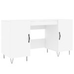 vidaXL Stôl biely 140x50x75 cm kompozitné drevo – Obrázok 2