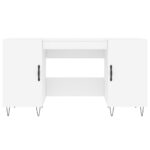 vidaXL Stôl biely 140x50x75 cm kompozitné drevo – Obrázok 6