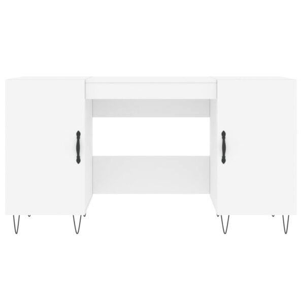 vidaXL Stôl biely 140x50x75 cm kompozitné drevo – Obrázok 6