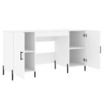 vidaXL Stôl biely 140x50x75 cm kompozitné drevo – Obrázok 5