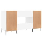 vidaXL Stôl biely 140x50x75 cm kompozitné drevo – Obrázok 8