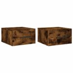 vidaXL Nástenné nočné stolíky 2 ks dymový dub 35x35x20 cm – Obrázok 2