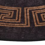 vidaXL Koberec umývateľný čierno-zlatý Ø 200 cm protišmykový – Obrázok 4