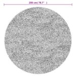 vidaXL Koberec umývateľný čierno-zlatý Ø 200 cm protišmykový – Obrázok 6